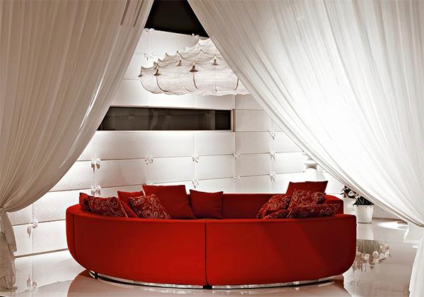 Punaiset sohvat olohuone Marcel Wanders uskomaton sohva