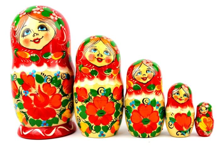 Venäläiset nuket Venäjän matryoshka perhe