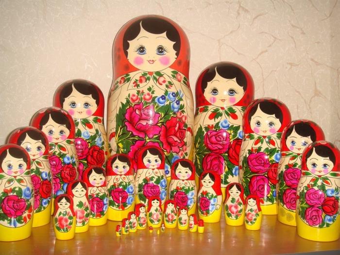 Venäläiset nuket Venäjän matryoshka perhe