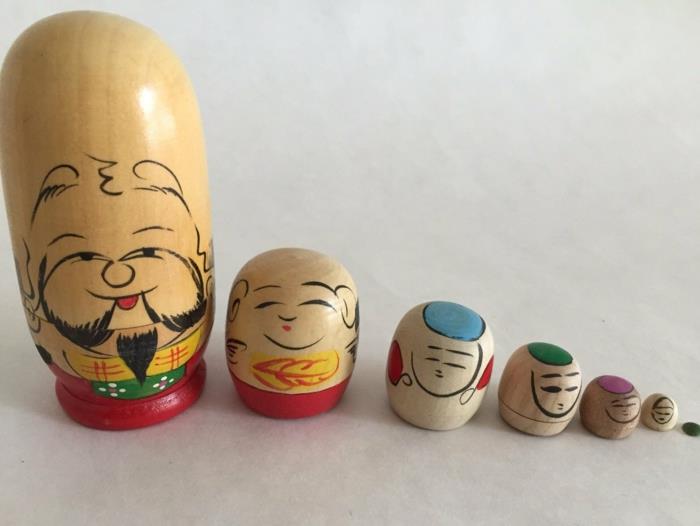 Venäläiset nuket Venäjän matryoshka Fukuruma kaikki