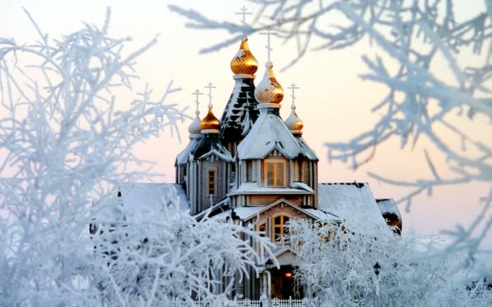 Venäjän joulu joulu Venäjällä joulukuusi festltafel punainen talvi satu lumi