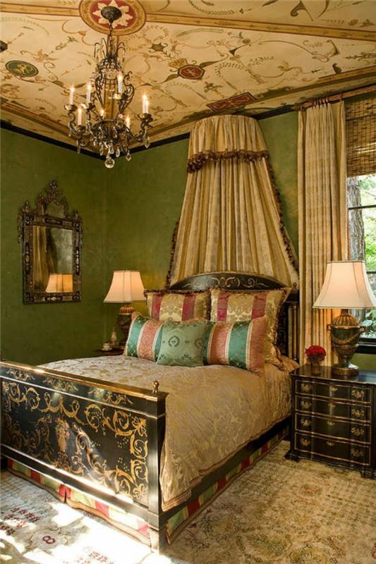 Viktoriaanisen tyylin makuuhuoneideoita vintage makuuhuoneen huonekaluja