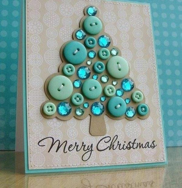 Tee kauniita joulukortteja itse sinivihreä pallo