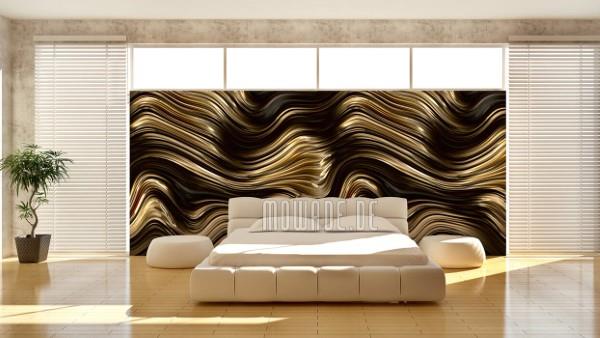 Kauniita ja moderneja 3D-kuitukangastapetteja jokaiseen sisustukseen ja mieluummin yksinomainen seinäpäällysteinen metalli-aalto-taustakuva