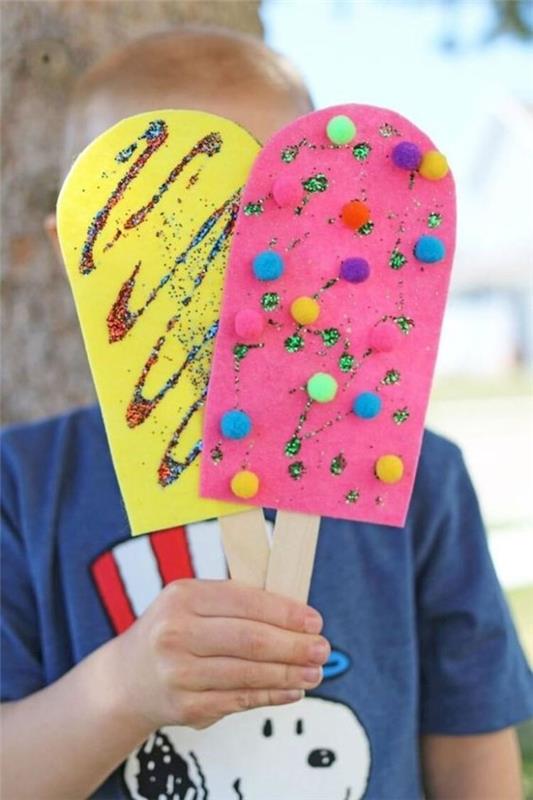 Nopeita käsityöideoita kesälle - erittäin helppoja ideoita inspiroida ja jäljitellä jäätelöpelin värillistä paperia