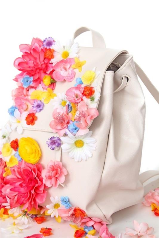 Suunnittele itse koululaukut teini -ikäisille - luovia ideoita ja yksinkertaisia ​​ohjeita kukkakoristeellisesta kukasta