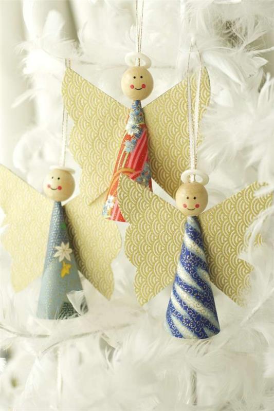 Suojelusenkelit houkuttelevat lasten kanssa jouluksi - maagisia ideoita ja ohjeita paperi enkeli kaunis koriste