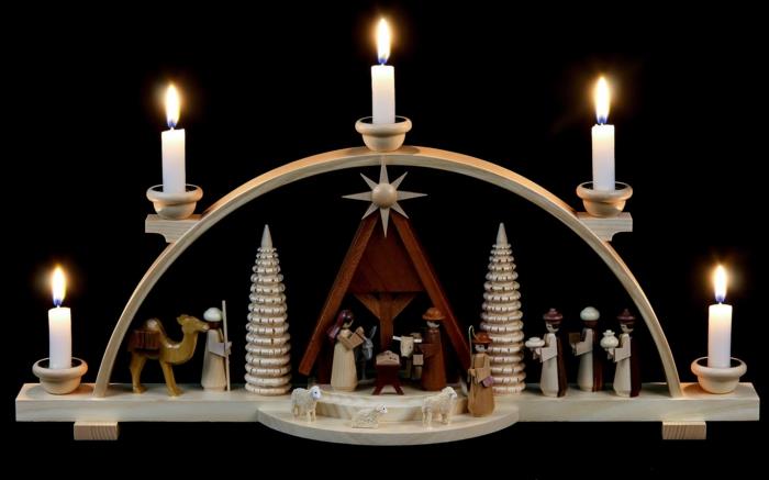 Kynttiläkaaret Kristuksen syntymästä Joulukoristeet verkkokauppa Puusta valmistetut joulukoristeet