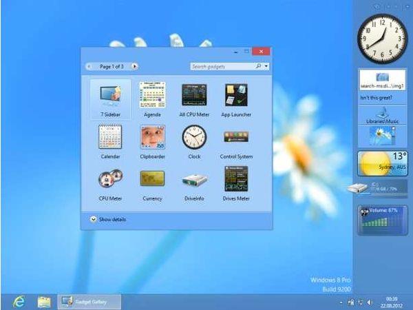 Screen8GP -ilmaiset gadgetit Windows 7 -työpöydälle
