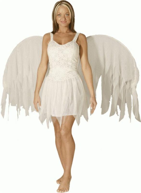 Kotitekoisia pukuja enkeli valkoinen