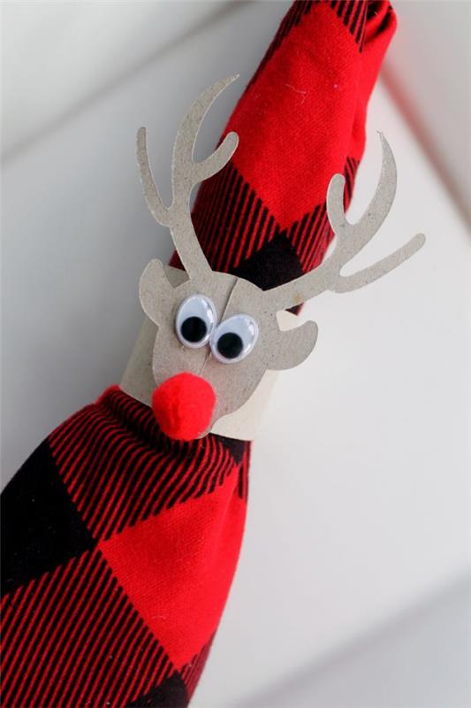 Tinker -lautasliinarenkaat jouluksi - tyylikkäitä ideoita ja ohjeita juhlapöydän koristamiseen poro Rudolf serviette deko