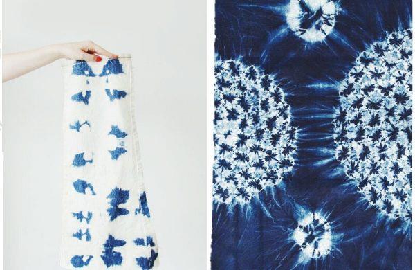 Shibori -tekniikan ohjeet väritykseen