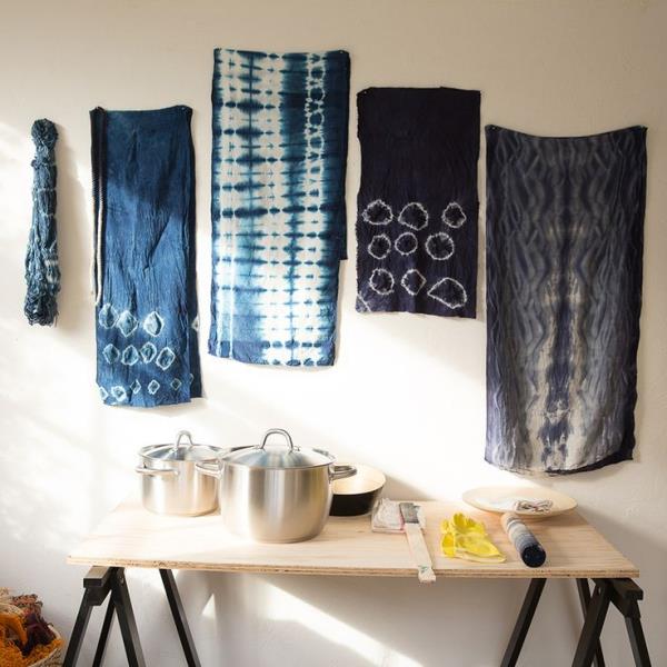 Shibori -tekniikkaideoita keittiökalusteisiin