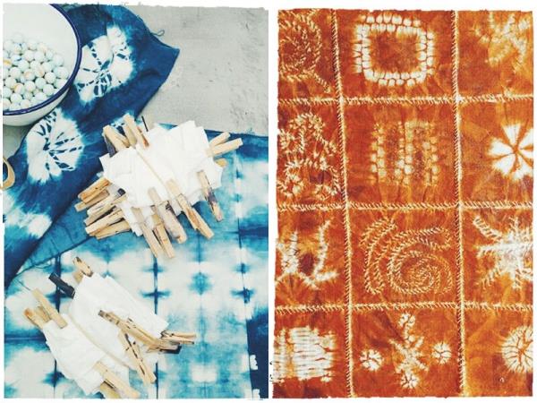 Shibori -tekniikka - useita hienoja kuvioideoita