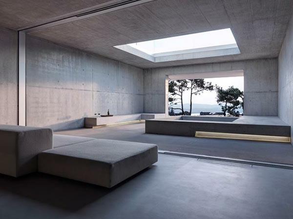 seinän suunnittelu paljastettu betoni kotona teolliset kattoikkunat