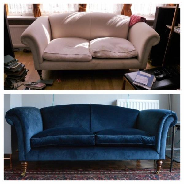 Vinkkejä ennen ja jälkeen, kun voit peittää sohvan uudelleen