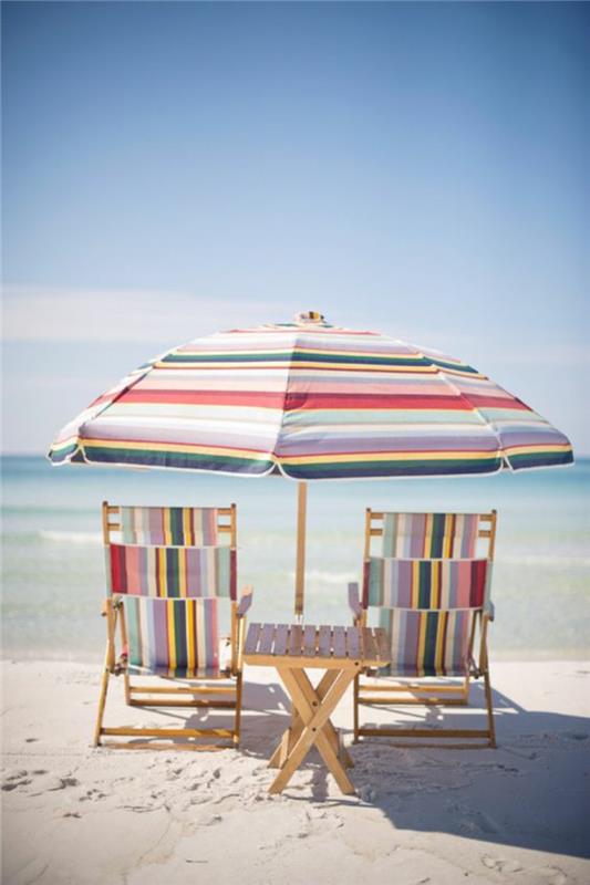 Parasols Beach taitettavat tuolit aurinkovarjot