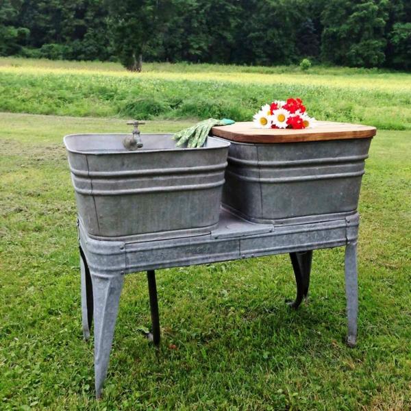 Outdoor Sink 50 Garden Sink Ideas Metal Bucket