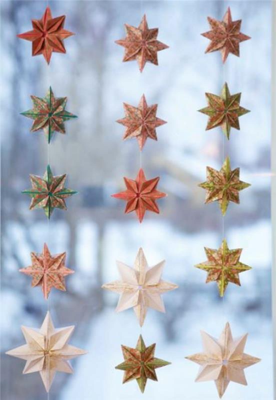 Tee tähtiä jouluun origami -ohjeilla Joulukoriste