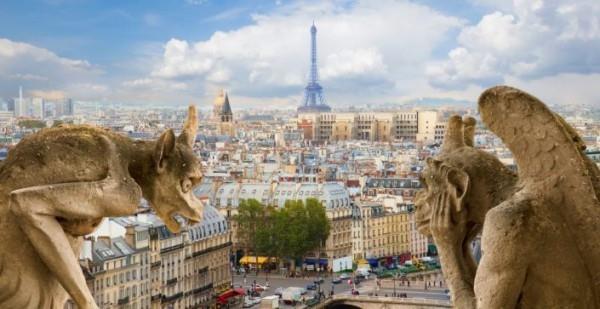 Zodiac Härkä Pariisin Notre Damen katedraali City Panorama