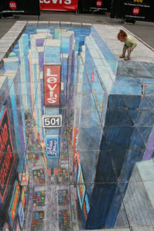 taide 3D -tehosteella Julian Beeverin batman -aikakaaviosta