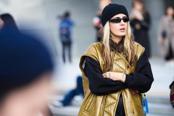 Katumuoti - kultainen takki - Soul Fashion Week