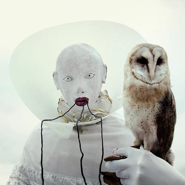 Surrealismin kuvia ja ominaisuuksia pöllö