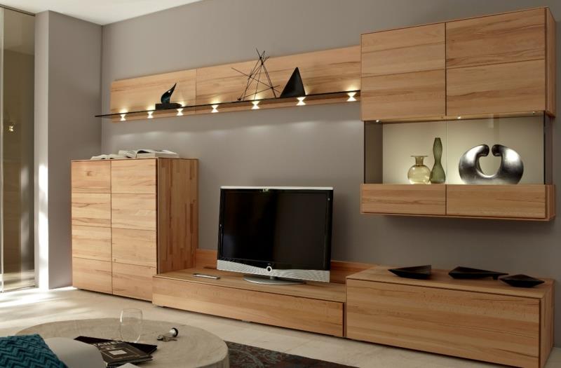 TV -seinät olohuoneen huonekalut TV -seinäyksikkö aidot puukalusteet