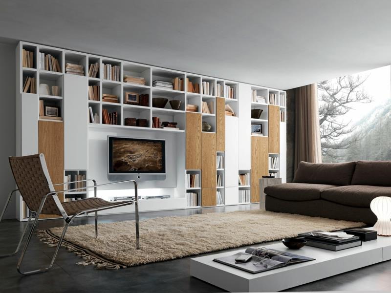 TV -seinäyksikkö moderni huonekorkeus seinähyllyt olohuoneen kalusteet TV -seinät