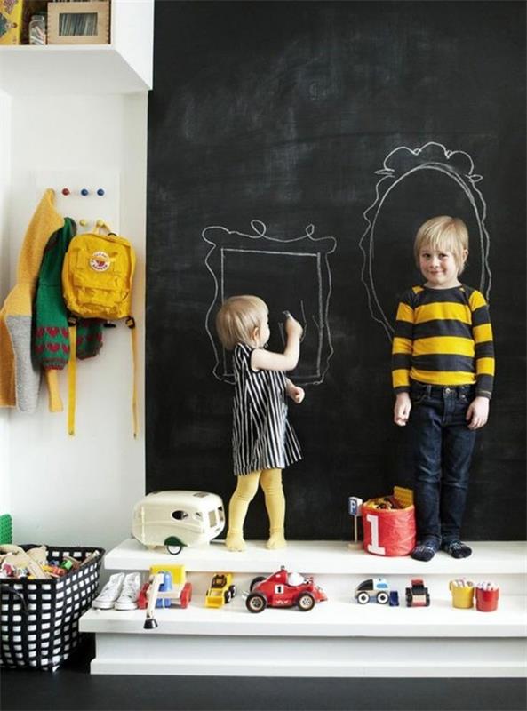 Liitutaulu maali lastenhuone luova seinäkoriste Lasten pelit maalaa liidulla