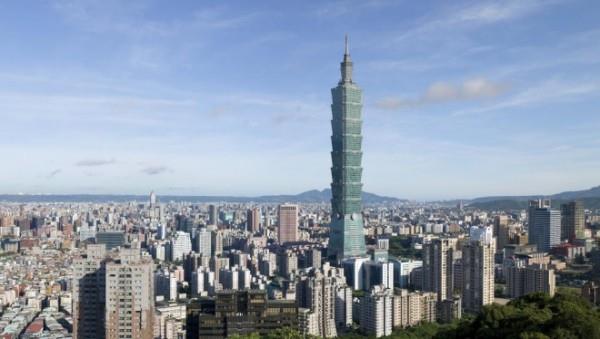 Tapei 101 skyscraper panoramakuva pääkaupunki Taiwan