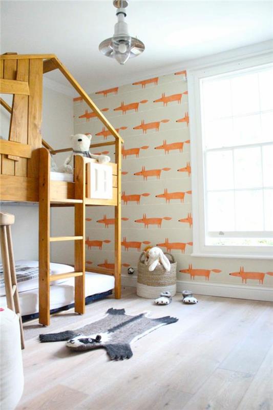 Taustakuva lastenhuone kuvio taustakuvia oranssi kettuja