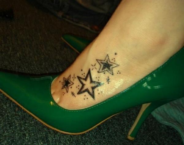 Tatuointikuvat malli tähdet jalka naiset