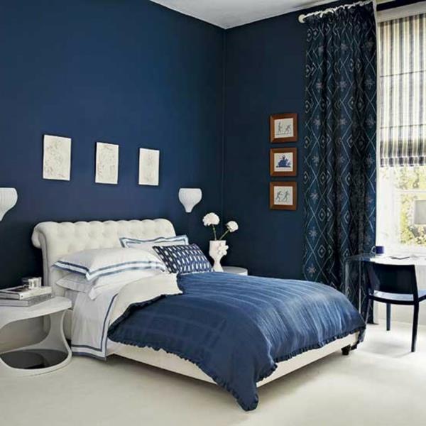 sinisen seinän väri kuninkaallinen makuuhuone