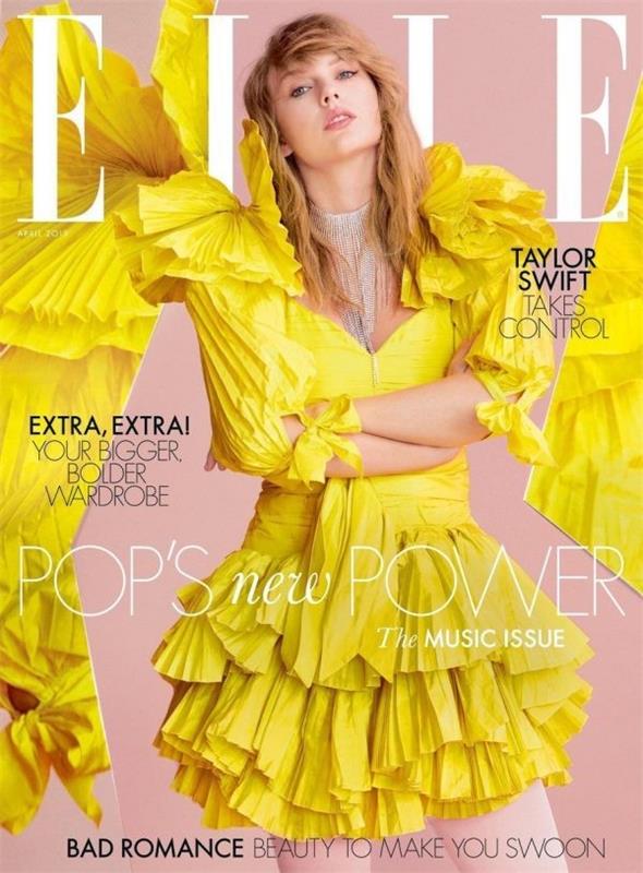 Taylor Swift esiintyy Elle UK: n kannessa henkilökohtaisella esseellään Elle UK: n popmusiikin kansista