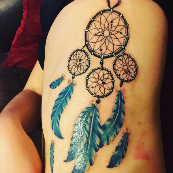 Trendit muoti unelma sieppari tatuointi