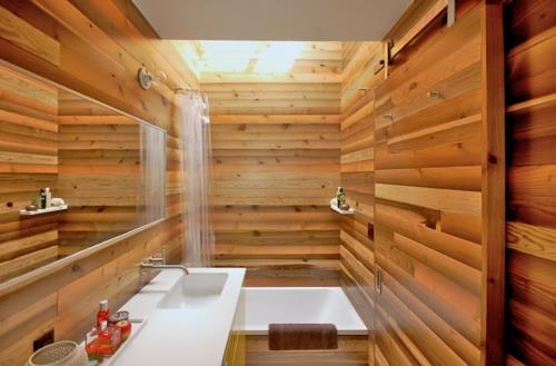 Vinkkejä veden kulutuksen vähentämiseen puuseinäsuunnittelu kylpyhuoneessa