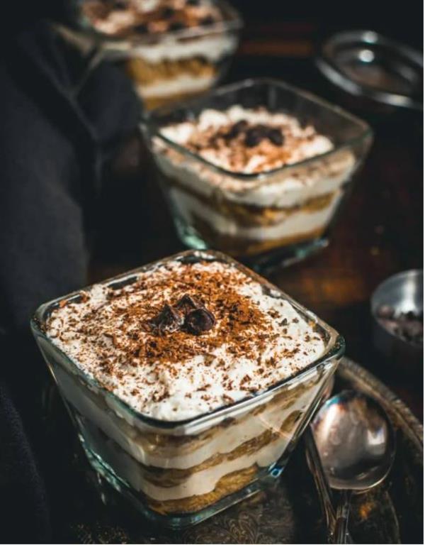 Tiramisu ilman muna -resepti Valmista tiramisu lasiin