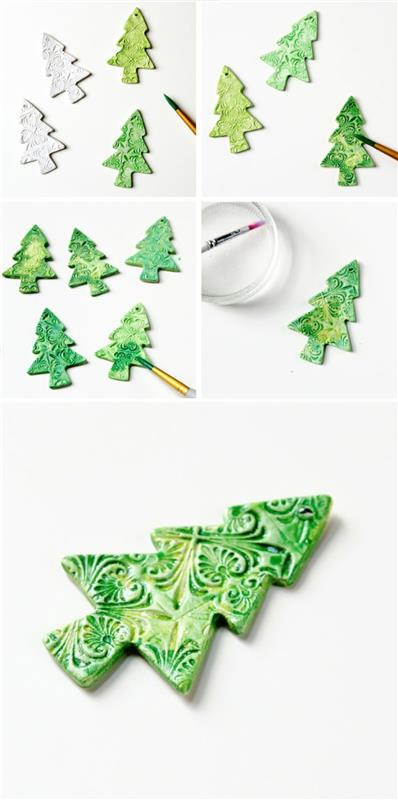 Keramiikkaideoita Keramiikka -ideoita lasten kanssa DIY IDEAS -leimasi tekevät itsestäsi askel askeleelta joulukuusi