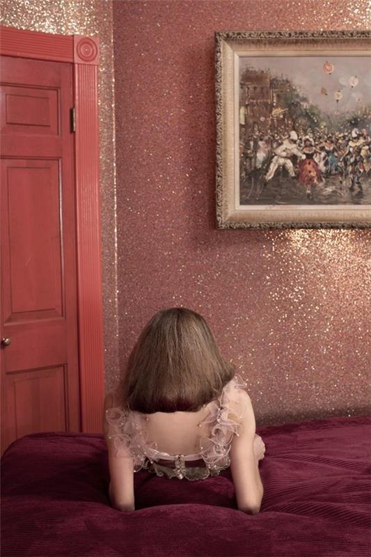 moulin rouge seinäsuunnittelu maali seinäideoita glitter