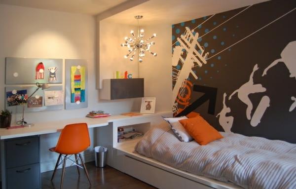 Seinän suunnittelu väri seinän värit ideoita nuorten huone