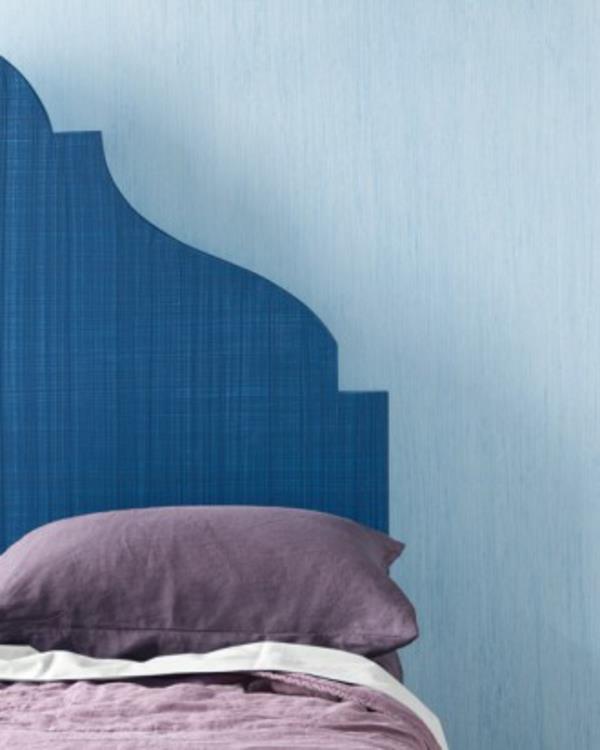 Upea seinäsuunnittelu, jossa on väriseinävärejä, makuuhuoneen seinä