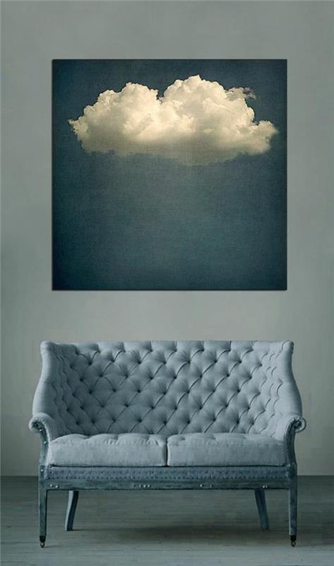 Seinäsuunnittelu seinät suunnittelu sohva pilvimaalaus