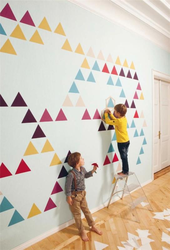 Värillinen seinäsuunnittelu Tee seinistä hauskoja lapsille