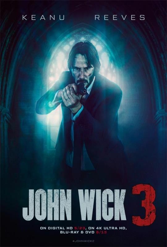 Top 15 tulevia kesäelokuvia John Wick 3 juliste