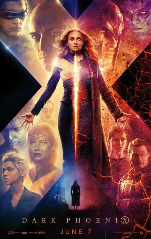 Top 15 tulevia kesäelokuvia x men Dark Phoenix -juliste