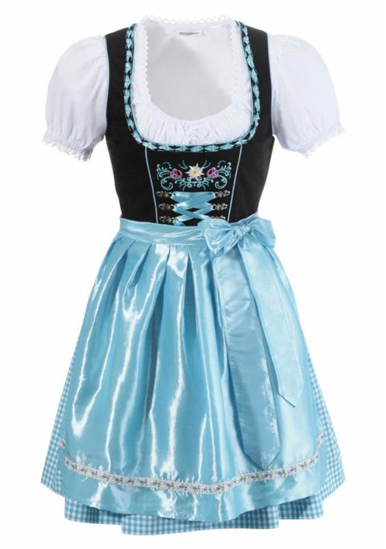 Trachtenmode Dirndl osta halvalla seksikäs Dirndl vaaleansininen