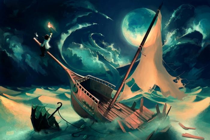 Unen tulkinta laiva meri unelma symboli