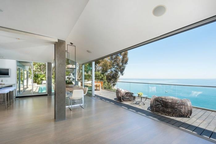 Unelma talo Matthew Perry Beach House olohuone merinäköala TV -sarja Ystävät