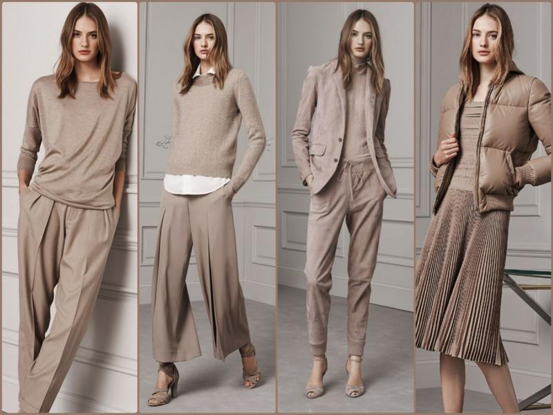 Trendivärit beige nykyiset muodin trendit Ralph Lauren 2016 beige -mekot